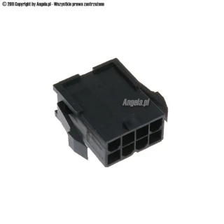 Phobya ATX Power Connector 8pin EPS socket with Pins - Black
