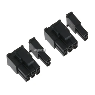 Phobya VGA Power Connector 6+2Pin plug with pins - 2 pcs Black