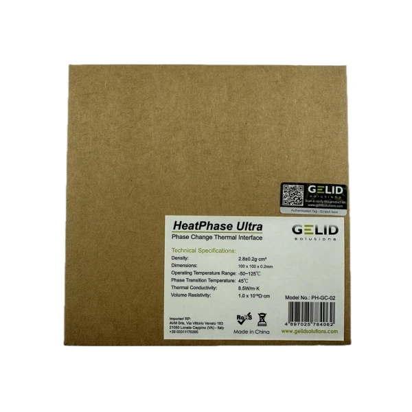 Gelid HeatPhase Ultra 100x100x0.2mm PTM PH-GC-02