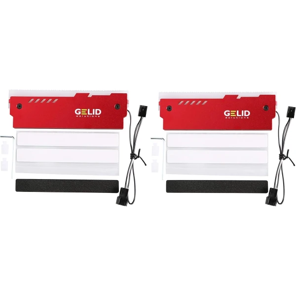Gelid Lumen RGB RAM Memory Cooling Kit Red