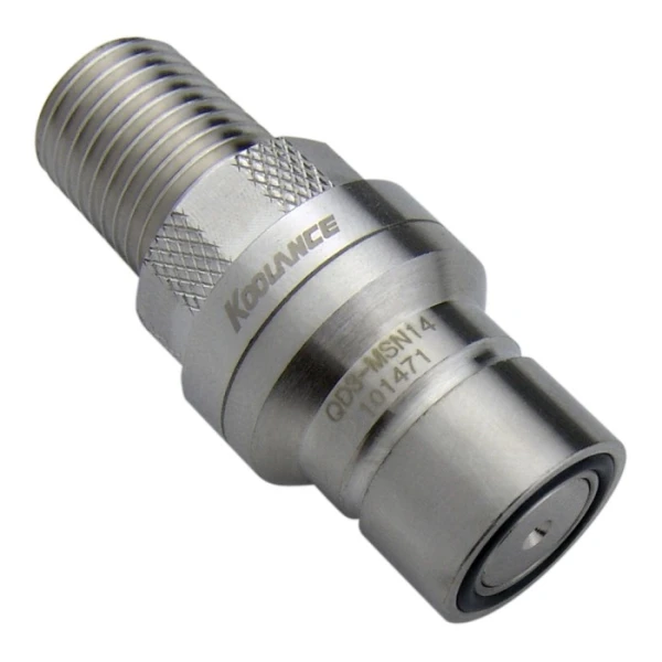 Koolance QD3-MSN14 Male Quick Disconnect No-Spill Coupling, Male Threaded, 1/4 NPT  